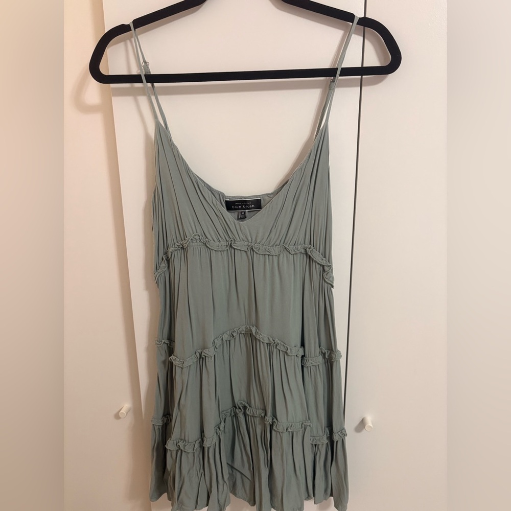 Sage Green Tiered Dress